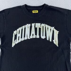 Chinatown Market Shirt Mens Large Iridescent Spell Out Graphic Tee Streetwear